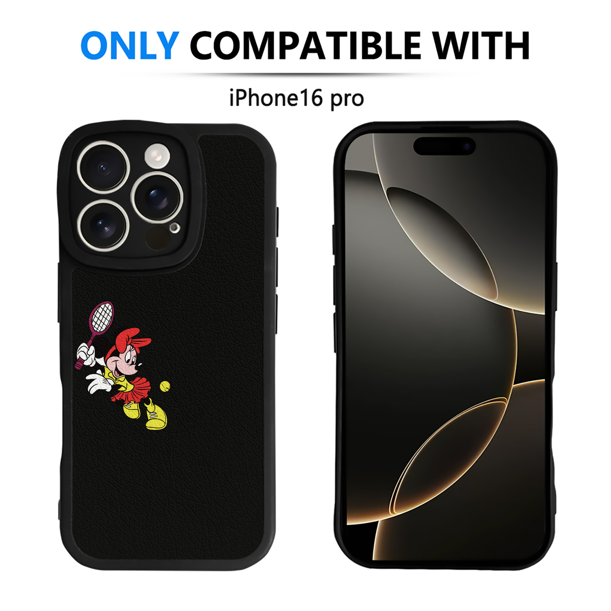 （画像用） ミッキーマウス Mickey Mouse 【iPhone 16シリーズ対応】シリコンスマホケース（レザー調） 材質：シリコン